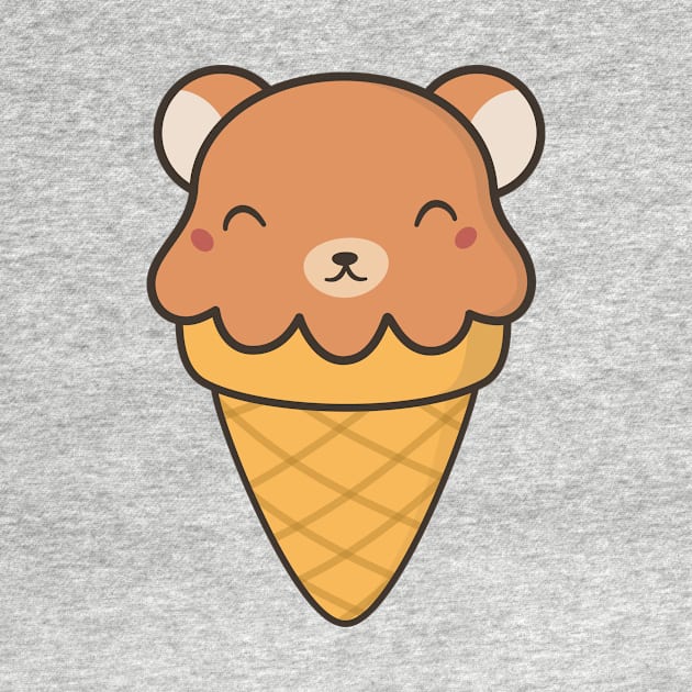 Kawaii Cute Bear Ice Cream by happinessinatee